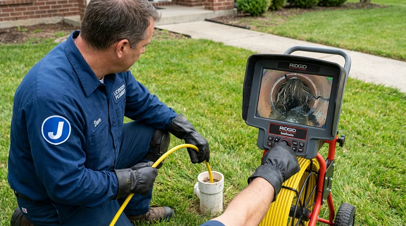 Sewer camera inspection being performed by Johns Plumbing LLC in Azusa